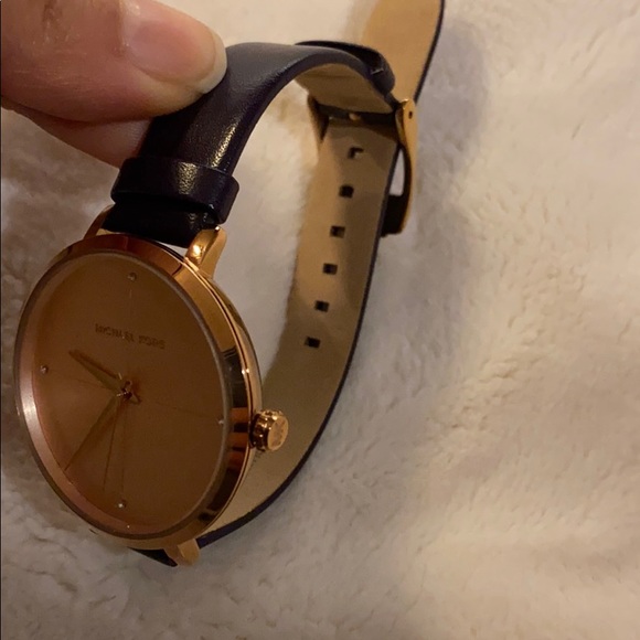 Michael Kors Rose Gold Leather Watch